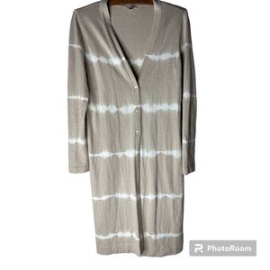 J. JILL PUREJILL Long Duster Tie Dye Cardigan Size XS